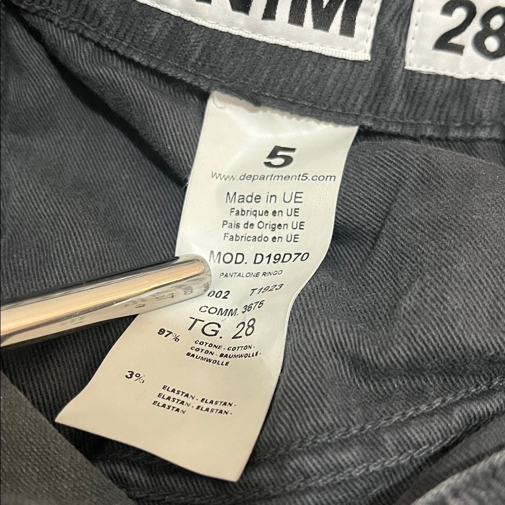 Women’s Department Five Charcoal High Waisted Straight Leg Corduroy Pants - Picture 7 of 8